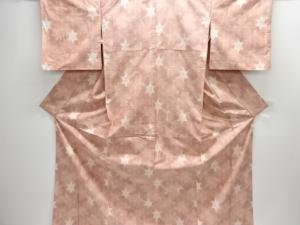 麻の葉模様手織り紬着物